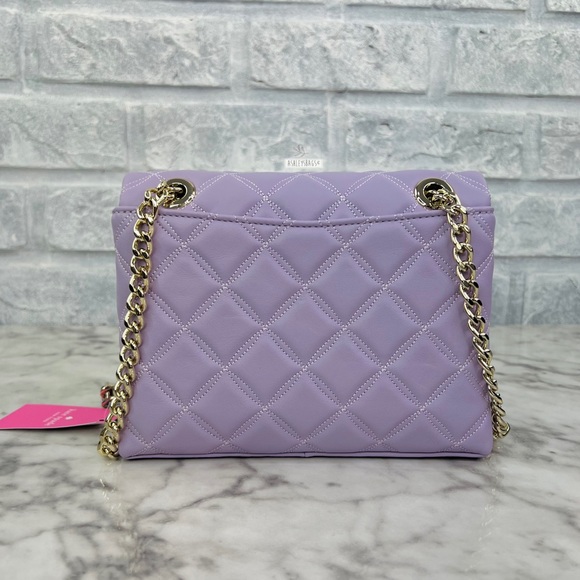 Kate Spade Natalia Small Flap Chain Shoulder Bag Crossbody In Lilac Frost - Picture 8 of 13